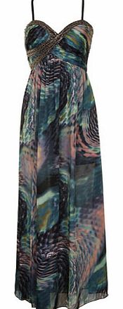 Womens Little Mistress Multi Colour Maxi Dress-