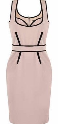 Womens Little Mistress Nude and Black Bodycon