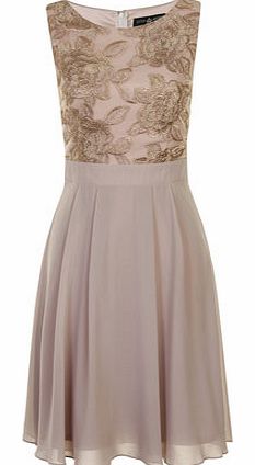 Dorothy Perkins Womens Little Mistress Nude and Gold Floral