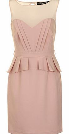 Dorothy Perkins Womens Little Mistress Nude Peplum Bodycon