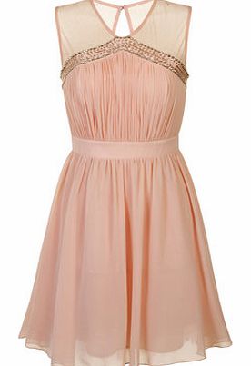 Dorothy Perkins Womens Little Mistress Peach Embellished Prom