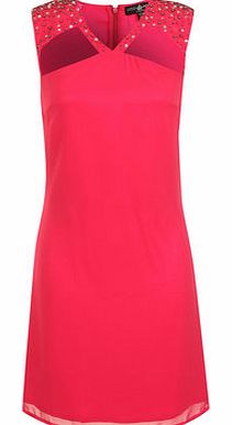 Dorothy Perkins Womens Little Mistress Pink Embellished Shift