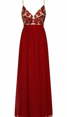 Dorothy Perkins Womens Little Mistress Red Cream Embroidered