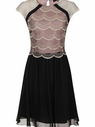 Womens Little Mistress Tall Mink Gold Scalloped