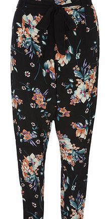 Dorothy Perkins Womens Lola Skye Black Oriental Floral Trousers-