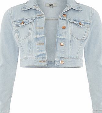 Dorothy Perkins Womens Lola Skye Bleach Wash Denim Jacket- Blue