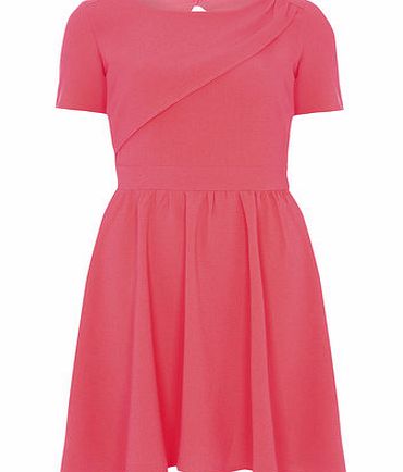 Dorothy Perkins Womens Lola Skye Bright Coral Wrap Dress- Coral