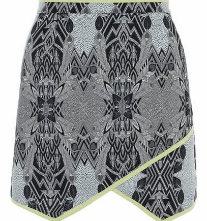 Dorothy Perkins Womens Lola Skye Contrast Skirt- Blue DP12303171