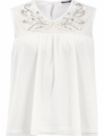 Dorothy Perkins Womens Lola Skye Embellished Collar Blouse-
