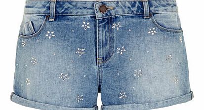 Dorothy Perkins Womens Lola Skye Embellished High Waist Short-