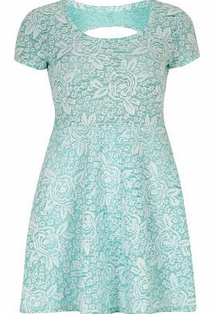 Dorothy Perkins Womens Lola Skye Mint Rose Jacquard Dress- Green