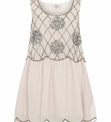Dorothy Perkins Womens Lola Skye nude daisy 2-in-1 Dress- Pink