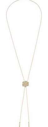 Dorothy Perkins Womens Long Rose Necklace- Gold DP49814529