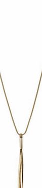 Dorothy Perkins Womens Long Snake Tassel Necklace- Gold DP49815480