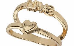 Dorothy Perkins Womens Love Midi Ring- Gold DP49814559
