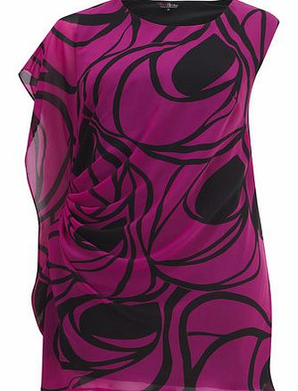 Dorothy Perkins Womens Lovedrobe Asymmetric Tunic- Purple