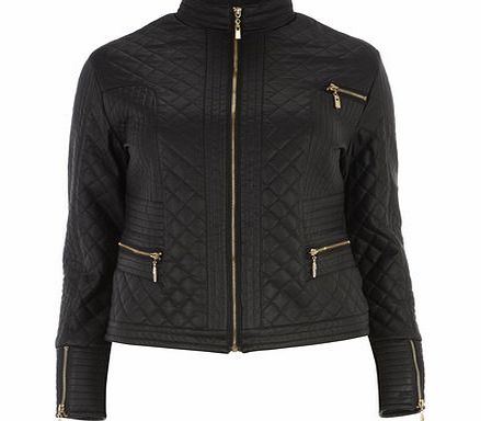 Dorothy Perkins Womens Lovedrobe Black Biker Jacket- Black