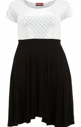 Dorothy Perkins Womens Lovedrobe Cream Sequin Contrast Dress-