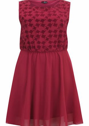 Dorothy Perkins Womens Lovedrobe Purple Contrast Flock Dress-