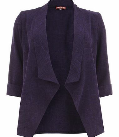Dorothy Perkins Womens Lovedrobe Purple Tweed Jacket- Purple