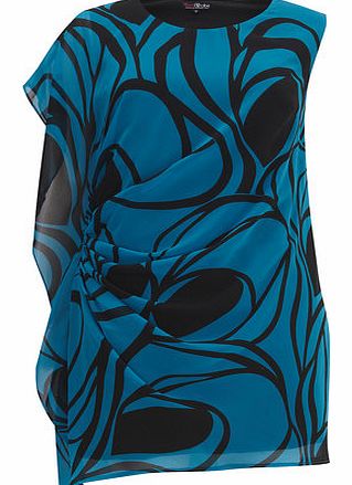 Dorothy Perkins Womens Lovedrobe Turquoise Asymmetric Tunic-