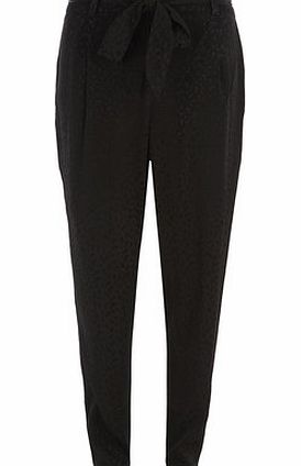 Dorothy Perkins Womens Luxe Black Animal Trouser- Black DP12321710