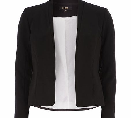 Womens Luxe Black Structured Blazer- Black