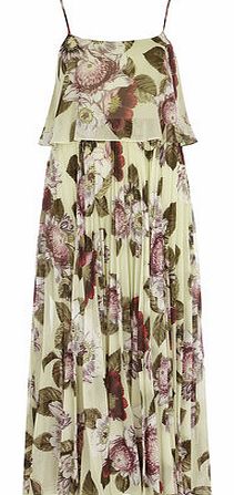 Dorothy Perkins Womens Luxe Botanic Print Maxi Dress- Green