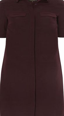 Dorothy Perkins Womens Luxe Deep Raisin Shirt Dress- Purple