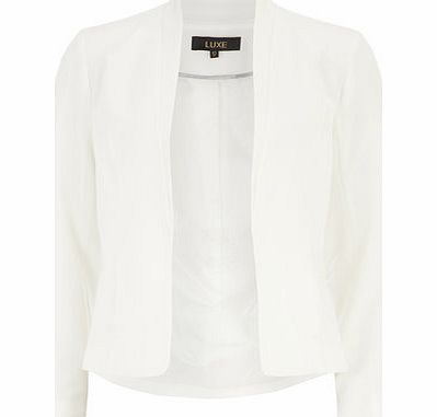 Dorothy Perkins Womens Luxe Ivory Structured Blazer- White