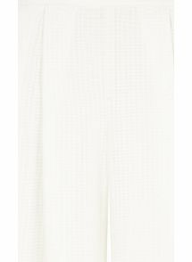 Womens Luxe Ivory Texture Cullotes- White