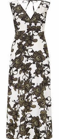Dorothy Perkins Womens Luxe Khaki cross front maxi dress- Khaki