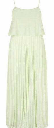 Dorothy Perkins Womens Luxe Pleat Maxi Dress- Green DP12286042