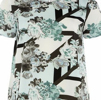 Dorothy Perkins Womens Luxe Stripe Floral Blouse- Multi Colour