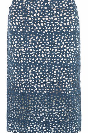 Dorothy Perkins Womens Luxe Teal and blush lazercut skirt- Teal