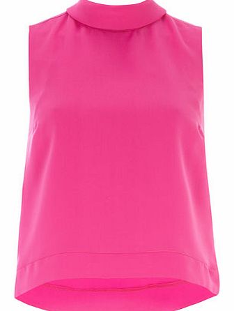 Dorothy Perkins Womens Magenta Roll Neck Dip Hem Top- Fuchsia
