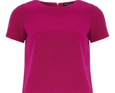 Dorothy Perkins Womens Magneta pink crepe tee- Pink DP05477917