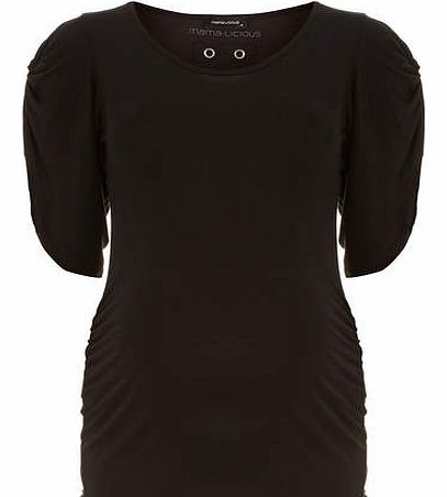 Womens Mamalicious Maternity Grey Jersey Tee-