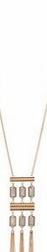 Dorothy Perkins Womens Marbled stone Necklace- Clear DP49815678