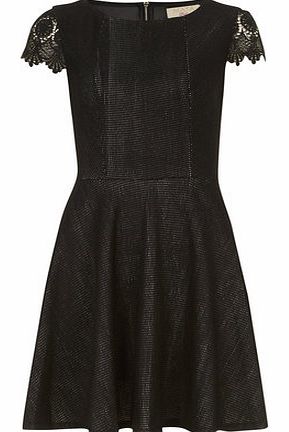 Dorothy Perkins Womens Maya Black skater dress- Black DP61400048