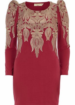 Dorothy Perkins Womens Maya Pink Embroidered Detail Dress- Pink