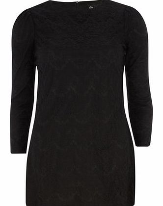Dorothy Perkins Womens Mela Black Long Sleeved Lace Dress- Black