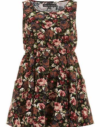 Dorothy Perkins Womens Mela Black Rose Skater Tunic- Black