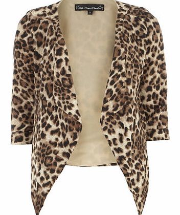 Dorothy Perkins Womens Mela Brown Animal Print Jacket- Brown
