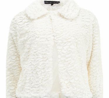 Dorothy Perkins Womens Mela Cream Fur Collard Jacket- Cream