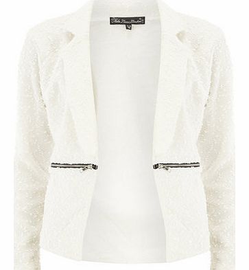 Dorothy Perkins Womens Mela Cream Zip Pocket Jacket- Cream