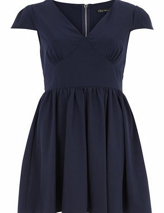 Dorothy Perkins Womens Mela Navy Tie Back Dress- Blue DP61140271
