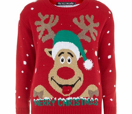 Womens Mela Red Christmas Jumper- Red DP61140299