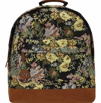 Dorothy Perkins Womens Mi Pac black rose printed backpack- Black