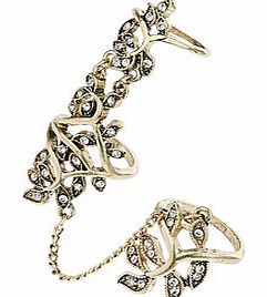 Dorothy Perkins Womens Millie Finger And Thumb Ring- Gold